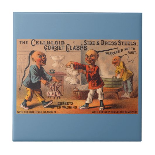 Victoriaans klemmen van de celluloïde tradecard-co tegeltje (Voorkant)