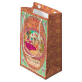 Victoriaans koloniaal Frans floraalperfueletiket Klein Cadeauzakje (Voorkant Gekanteld)