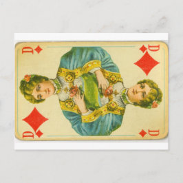 Victoriaans koningin van diamanten briefkaart