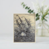  Victoriaans Kraken Briefkaart (Staand voorkant)