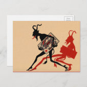  Victoriaans Krampus Briefkaart (Voorkant / Achterkant)