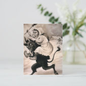 Victoriaans Krampus Briefkaart (Staand voorkant)