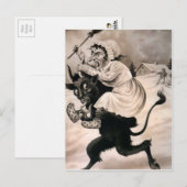 Victoriaans Krampus Briefkaart (Voorkant / Achterkant)