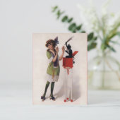  Victoriaans Krampus Briefkaart (Staand voorkant)