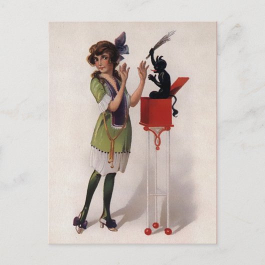  Victoriaans Krampus Briefkaart (Voorkant)