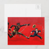 Victoriaans Krampus Briefkaart (Voorkant / Achterkant)