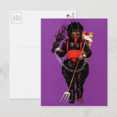  Victoriaans Krampus Briefkaart (Voorkant / Achterkant)