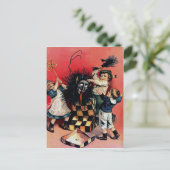  Victoriaans Krampus Briefkaart (Staand voorkant)