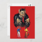  Victoriaans Krampus Briefkaart (Voorkant / Achterkant)