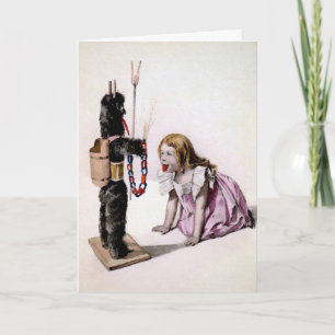 Victoriaans Krampus-kerstkaart Feestdagen Kaart