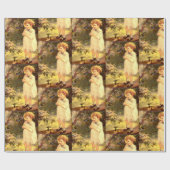 Victoriaans kudde met vogels cadeaupapier (Vlak)