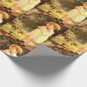 Victoriaans kudde met vogels cadeaupapier (Hoek)