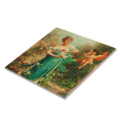 Victoriaans kunst Keramische Tegel Tegeltje (Zijkant)