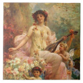 Victoriaans kunst Keramische Tegel Tegeltje (Voorkant)