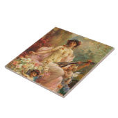 Victoriaans kunst Keramische Tegel Tegeltje (Zijkant)