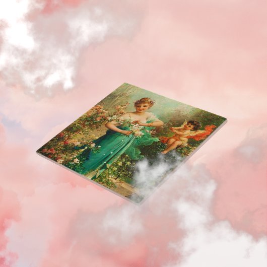 Victoriaans kunst Keramische Tegel Tegeltje