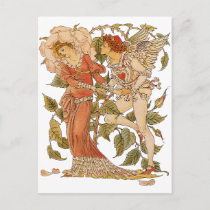  Victoriaans Kunst, Roos van Walter Crane Briefkaart