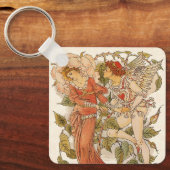  Victoriaans Kunst, Roos van Walter Crane Sleutelhanger (Voorkant)