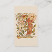  Victoriaans Kunst, Roos van Walter Crane Visitekaartje (Achterkant)