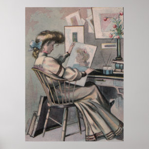 Victoriaans Kunstenaar Poster
