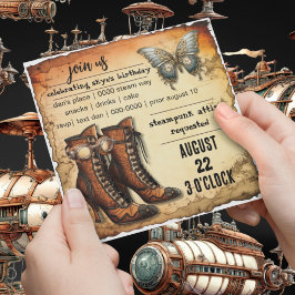 Victoriaans laarzen | Steampunk Butterfly | Verjaa Kaart