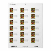 Victoriaans label voor de kerstman  adres (Full Sheet)