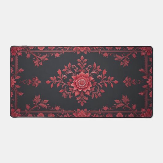 Victoriaans Lace Desk Mat | Gothic Floral Mousepad (Voorkant)
