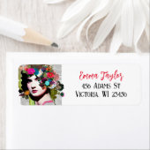 Victoriaans  Lady Bloemen Papier Collage Etiket (Insitu)