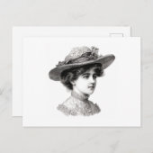Victoriaans Lady Briefkaart (Voorkant / Achterkant)