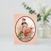  Victoriaans Lady Briefkaart (Staand voorkant)