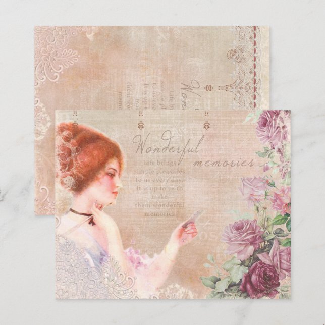  Victoriaans-Lady-decoupage-schuifboek (Voorkant / Achterkant)