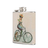Victoriaans Lady Dog-fiets Heupfles (Links)
