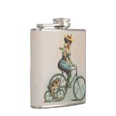 Victoriaans Lady Dog-fiets Heupfles (Rechts)