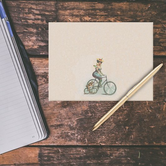  Victoriaans Lady Dog-fiets Post-it® Notes