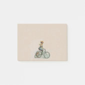  Victoriaans Lady Dog-fiets Post-it® Notes (Voorkant)