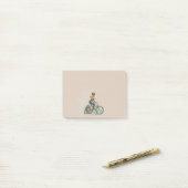  Victoriaans Lady Dog-fiets Post-it® Notes (Op bureau)