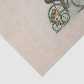  Victoriaans Lady Dog-fiets Tissuepapier (Detail)