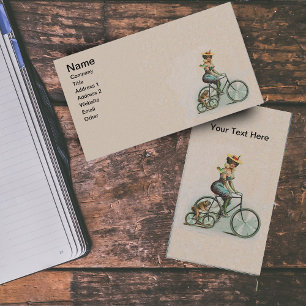  Victoriaans Lady Dog-fiets Visitekaartje