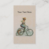 Victoriaans Lady Dog-fiets Visitekaartje (Achterkant)