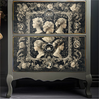  Victoriaans Lady Elegant Cameos Decoupage Tissuepapier