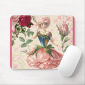 Victoriaans Lady Pink Rose Muismat (Met muis)