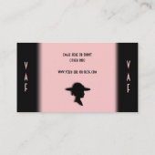 Victoriaans Lady Pink Visitekaartje (Achterkant)