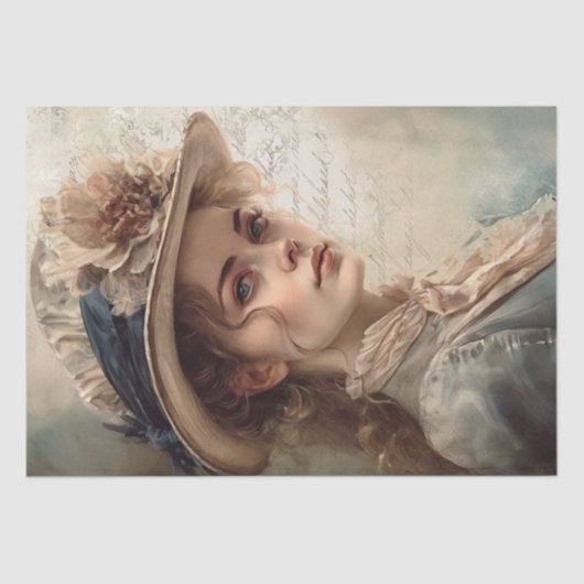 Victoriaans  Lady Portrait Tissuepapier (Voorkant)