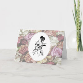 Victoriaans Lady Reading Kaart