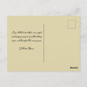 Victoriaans Lady Red Blue-kerstfeestdag Briefkaart (Achterkant)