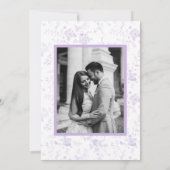 Victoriaans Lavendel Floral Elegante bruiloft Save The Date (Achterkant)