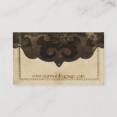 Victoriaans Leather Steampunk Wedding Website Kaar Informatiekaartje (Achterkant)