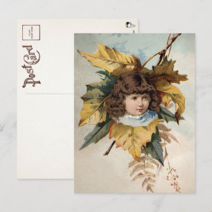 Victoriaans leder-Briefkaart  Briefkaart