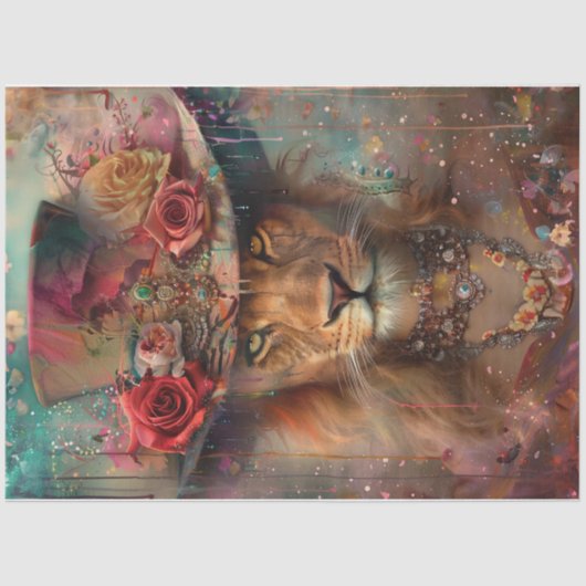 Victoriaans leeuw tissuepapier (Voorkant)