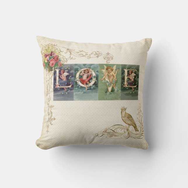  Victoriaans liefde Kussen (Voorkant)